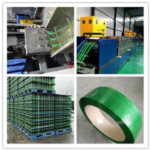 China Automatic Rewinding PET Strap Making Machine With PLC Computer Touch Screen Control on sale