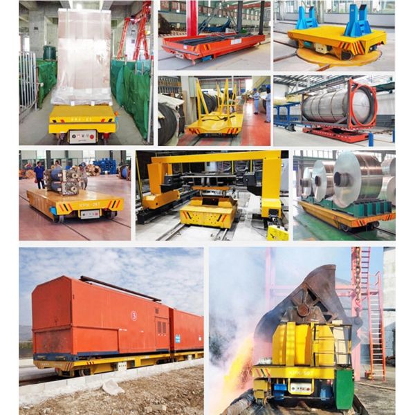 Power Motorized Rail Transfer Cart , 35 Tons Low Voltage Road Rail Trailer