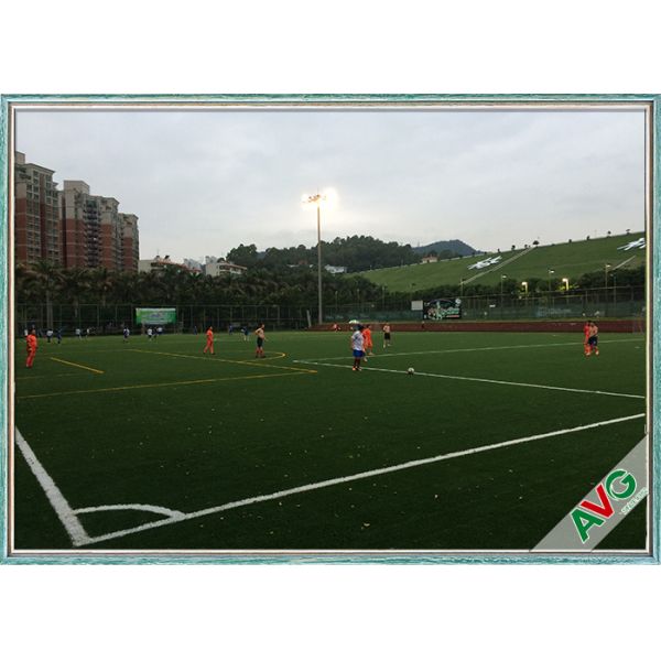 60mm Height 13000 Dtex Football Artificial Turf Good Rebound Resilience
