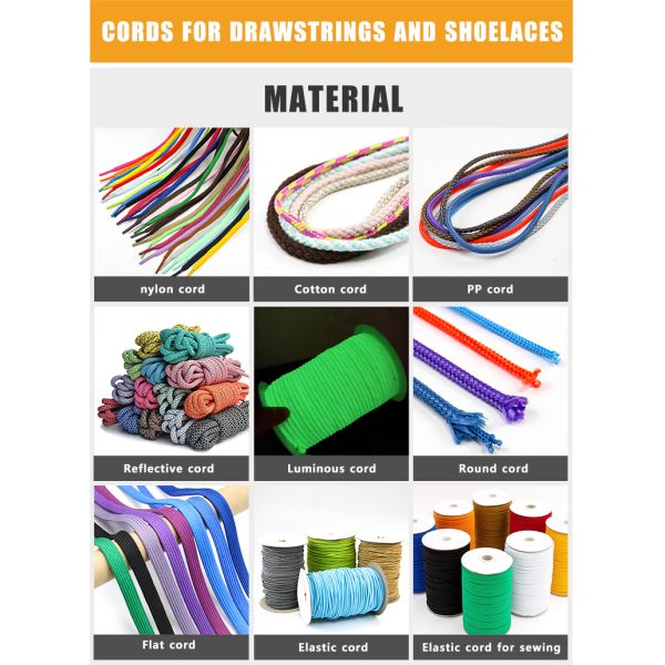 Tape Reflective Rope Laces Soft Polyester 25mm 8mm 6mm Natural Durable Long