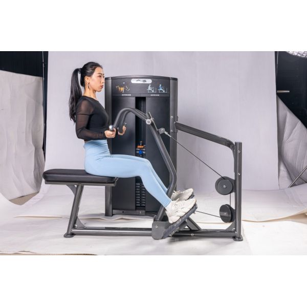 Seated Row Indoor Commercial Pin Loaded Equipment With Self Adjusting Handles