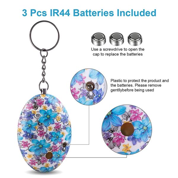 Personal Keychain Alarm 120DB Safe Sound Personal Security Alarm Keychain, Emergency Safety Alarm For Women