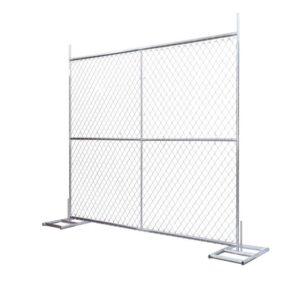 6'x8' smart construction fence tube 1.25"/32mm wall thick 1.20mm mesh aperture 75mm x 75mm temporary chain link fence