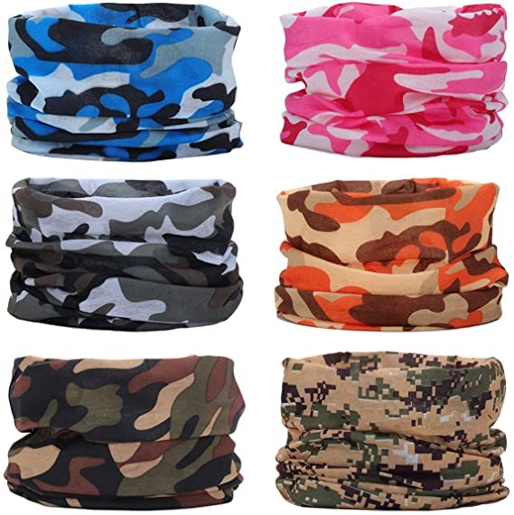 Windproof Fall Hemp Muslim Large Square Plain Face Neck Gaiter