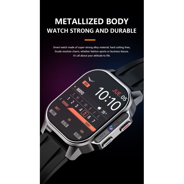 B22 Heart Rate And Oxygen Monitor Watch 2.13 inch HD Camera Smart Watch Video Call