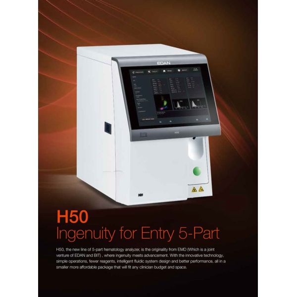 Factory price Edan 5-Part Automated Hematology Analyzer/Full automatic blood analyzer for medical