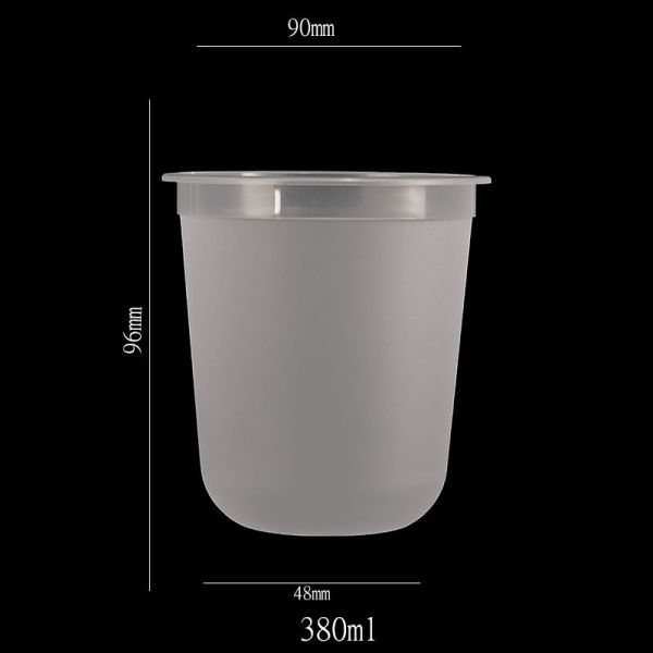 Takeaway Frosted Clear Cups With Lids Plastic Dessert Cups Cold Drink