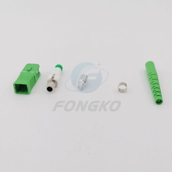 ROHS 3mm Optical SM Fiber Connector APC SC Simplex Connector