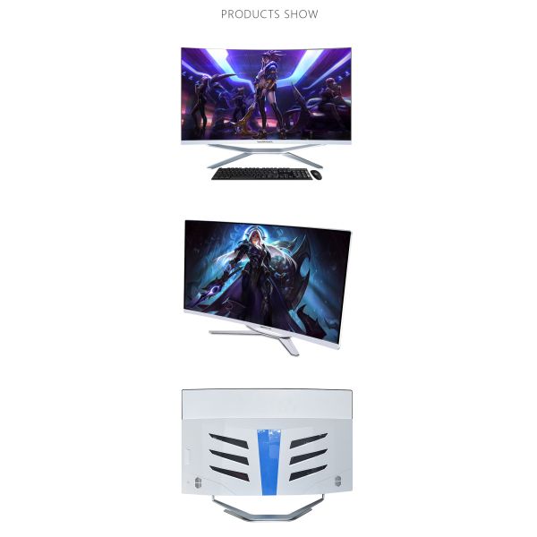 27 inch White Aio Computer with Curved Screen I3/I5/I7 Cpu and 4g Graphic Card 2-