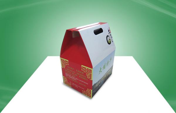 Buy Custom Corrugated Paper Box Packaging Carton Box with Lift Handle for Food / Gift at wholesale prices
