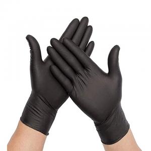 China Black Nitrile Exam Gloves Powder-Free Disposable Gloves on sale