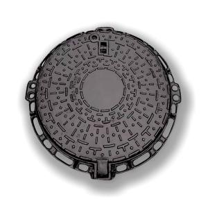 Quality EN124 A15 Cast Iron Manhole Cover , 580mm Circular Inspection Chamber Cover for sale