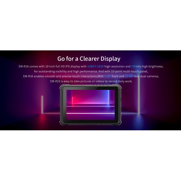 Industrial Tablet PC with Scanner and NFC Card Reader 10-Inch Rugged Android Tablet