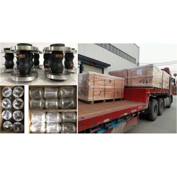 2-1/2 Inch Flanged Double Sphere Rubber Expansion Joint PN10 PN16 ANSI 150