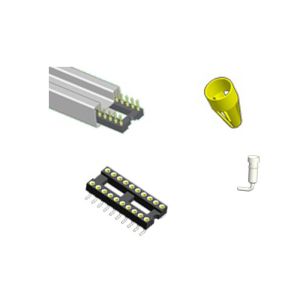 Quality 14 Pin 2.54 Mm Female Header Bronze Gold Flash /Sn Michined IC Socket L=7.43mm for sale