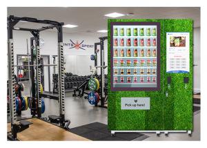 China Public Salad Jar Vending Machine With Conveyor System For Gym University on sale