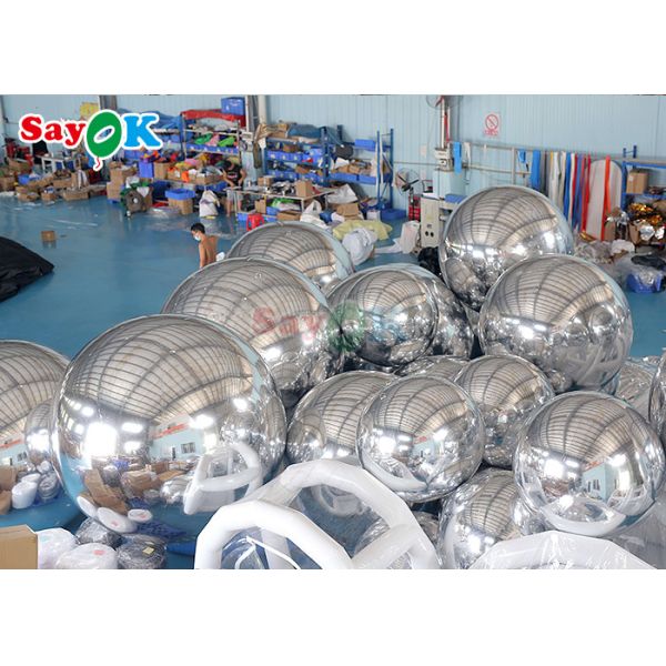 Colorful PVC Inflatable Reflective Ball Christmas Decoration Inflatable Sphere Mirror inflatable balloon advertising