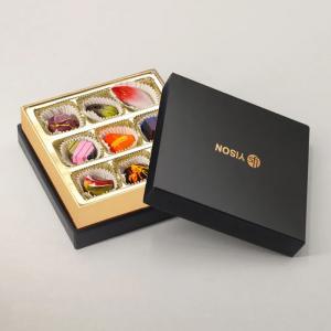 China Custom Macaron Chocolate Packaging Folding Box With Plastic Tray Small Chocolate Gift Box on sale