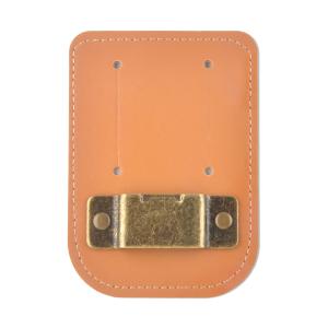 China Durable Metal Real Leather Measure Holder Tape For Belt Measuring Tape Holster Bronze Color on sale