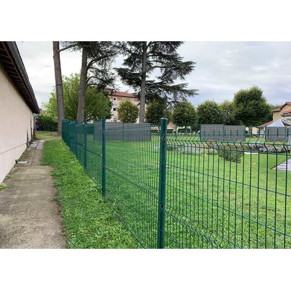 Peach Post 3D Curved Steel Edge V Mesh Security Fencing