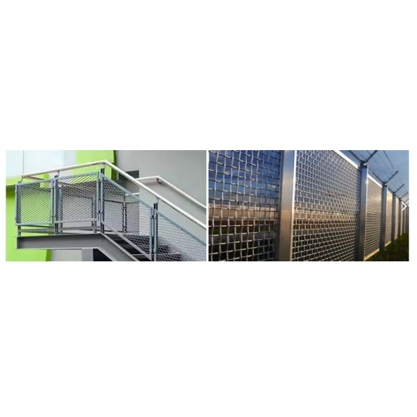 Galvanized Crimp Mesh Crimped Wire Mesh Square Decorative Woven Metal Fence