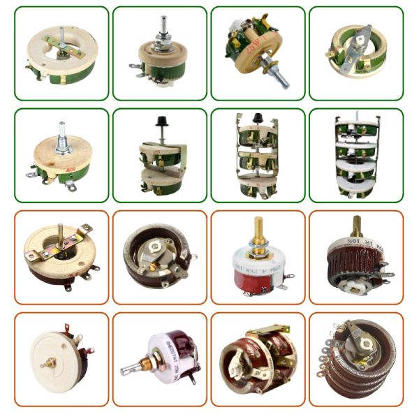 BC1 Ceramic Disc Rheostat 100W Adjustable Resistor 1Ω-10KΩ