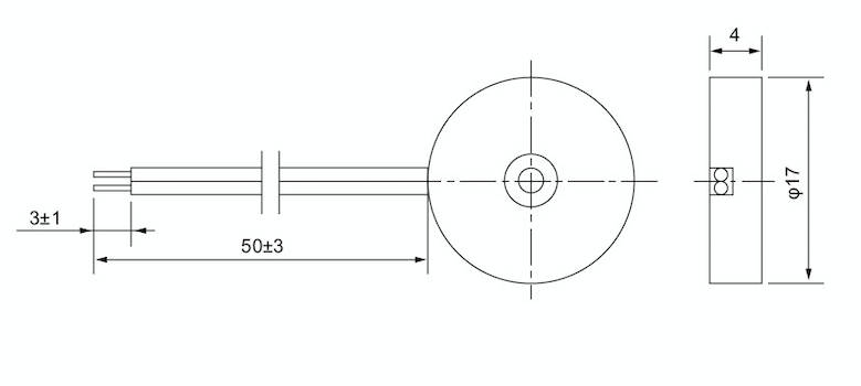 5V Micro Piezo Buzzer Φ17*4mm External Drive Type For Remote Control