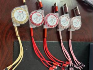 China Wide Device Compatibility Three In One Data Cable 3 In 1 Data Transfer Cable 5V 2.4A on sale