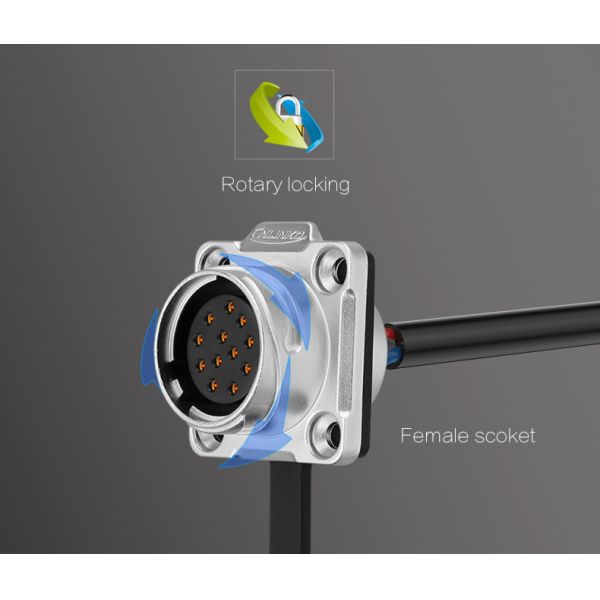 M20 Metal Din Plugs and Sockets for Signal,12 Pin Connector for Medical Equipment