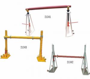 Quality 20 Ton Cable Drum Stand With Hydraulic Lifting Jack In Line Construction for sale