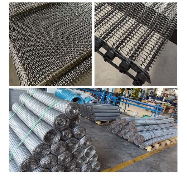 1m Wide Metal Balance Weave Wire Mesh Belt SS304 Stainless Steel