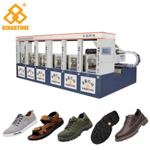 Two Layer Shoe Sole Mould Making Machine , Safety Shoe Making Machine Low Labour