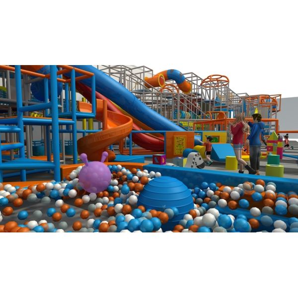 Custom Indoor Play Structure with Slide for 3-12 Year Olds