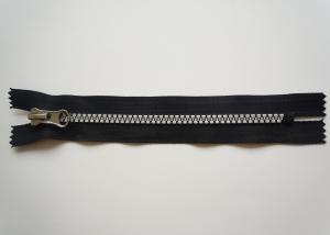 Quality 6mm Silver Black Copper YKK Metal Sewing Notions Zippers With Plastic Tape Riri Zipper for sale