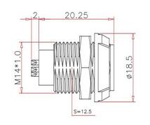 Push Pull 2 Pin Circular Connector Self Locking / Double Reed Locked