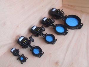Wafer   Electric Butterfly Valve , DN50 DN65 DN80   Electrically Operated Butterfly Valve