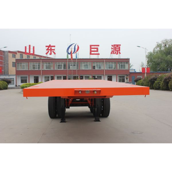Truck Trailer Two Axles 20FT Container Flatbed Type with Light Tare Weight of 4 Ton