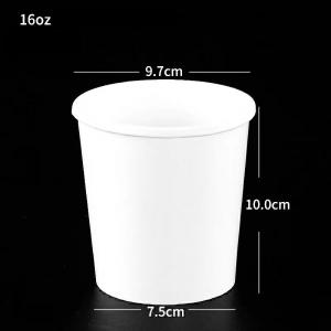 China 8OZ White Kraft cup for ice cream container disposable custom printed Fast Food paper soup bowl on sale
