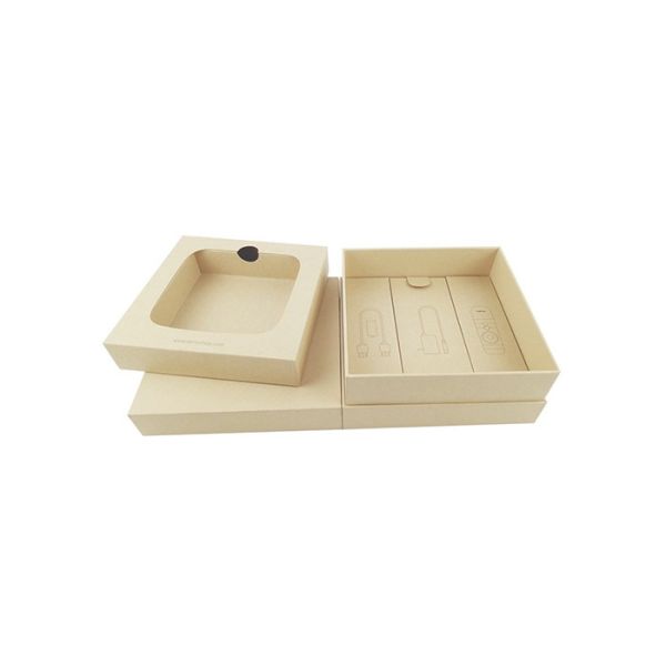 Mobile Cardboard Box For Electronics , 120g Kraft Paper Packaging Box 2mm Thickness