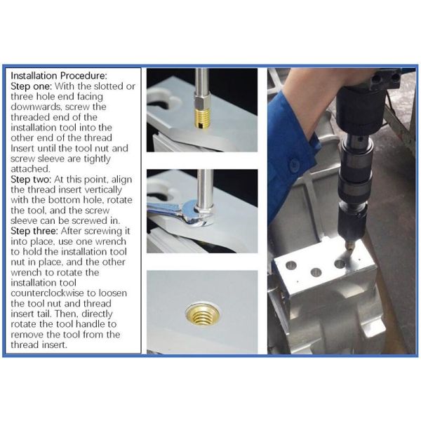 307/308 Type Self Tapping Threaded Insert 1215 Material