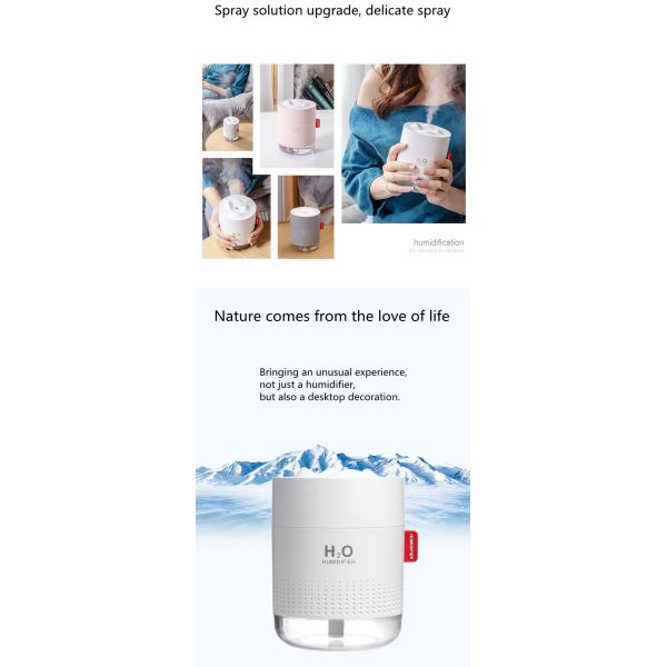 Homefish OEM Luftbefeuchter 500ml Water Tank Capacity Pure Mist Humidifyers Humidificateur d Air Portable Desktop H20 Humidifier