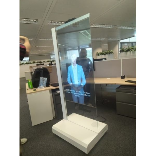 1920 X 1080 Intelligent Mobile AI Hologram Box Display 55 Inch Interaction 3D Virtual Human Interactive Screen