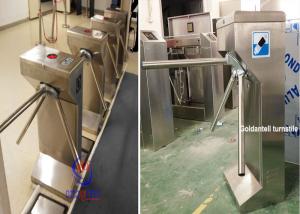 China Double RFID Card Reader Tripod Turnstile Gate , entrance control solutions on sale