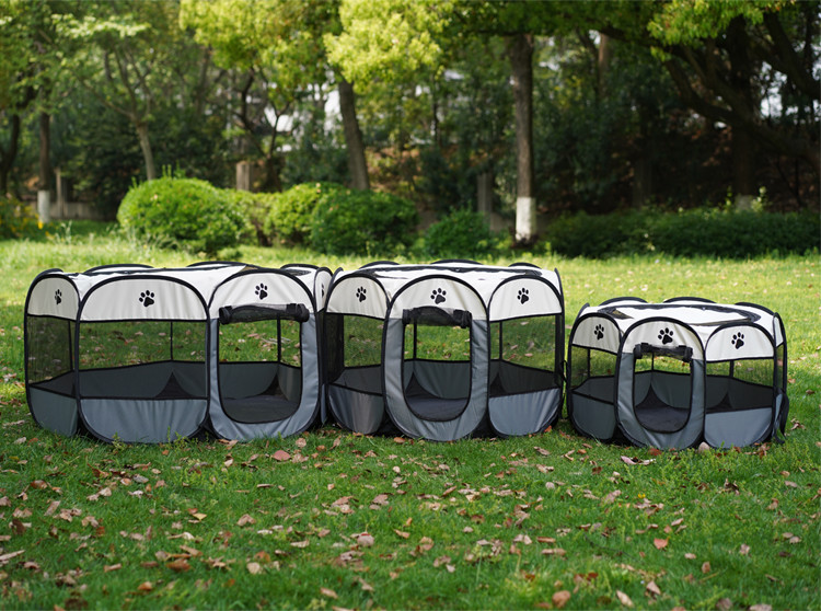 Breathable 0.8kg Dog Playpen Tent SGS Heavy Duty Portable Wire Dog Playpen