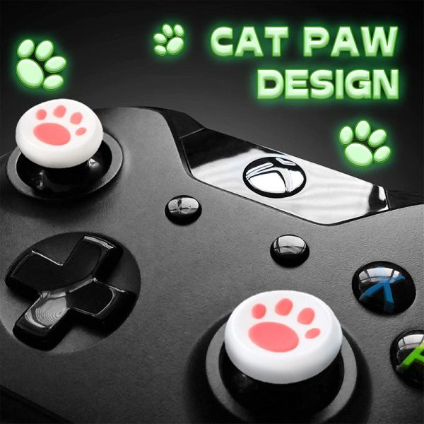 Protective Thumb Grips Replacement Cat Claw Joystick Silicone Cat Stick Analog Cover Compatible With PS 5/4/3/2 Xbox 360/One