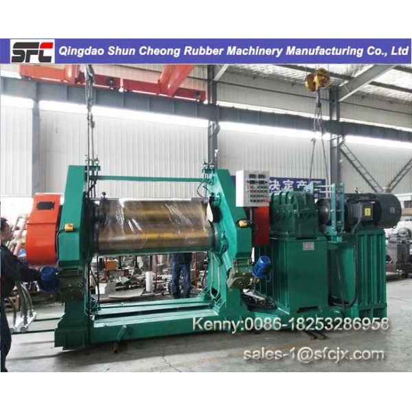 CE Two Roller Rubber Calender Machine , Rubber Sheet Making Machine