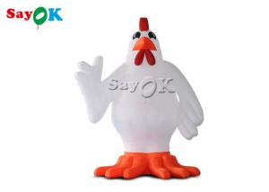 Quality Festival Party Decor White Inflatable Cartoon Characters 13ft Animal Chicken Rooster Model for sale