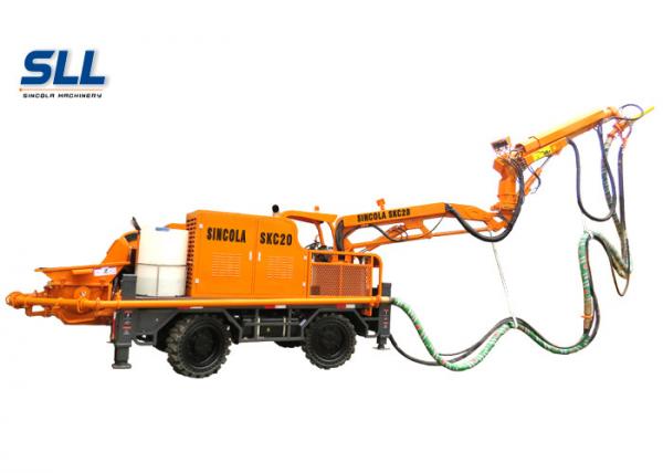 Buy Robotic Telescopic Arm Concrete Pumping Machine For Mine / Tunnel / Construction at wholesale prices