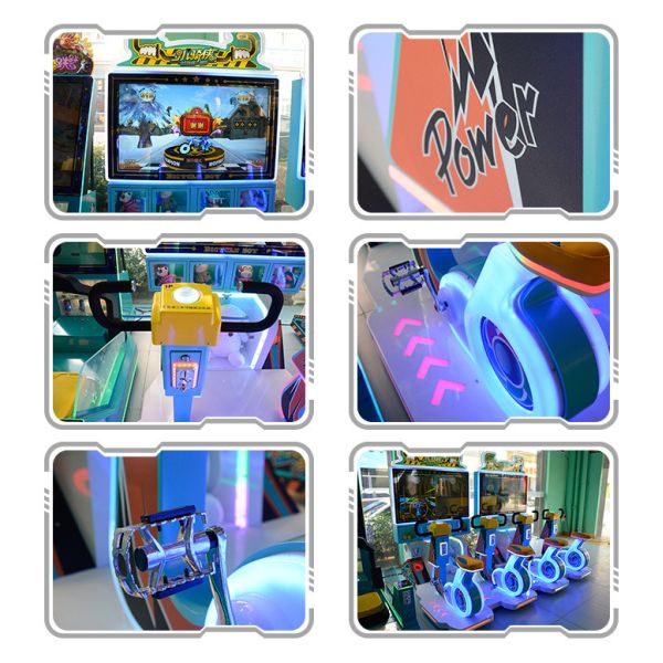 300W Kids Arcade Machine / Single And Double Competitions Possible Redemption Ticket Rider Bike Game Machine