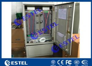 Quality IP65 Stainless Steel Fiber Optical Cable Cabinet With Front or Rear Access Floor Mount for sale